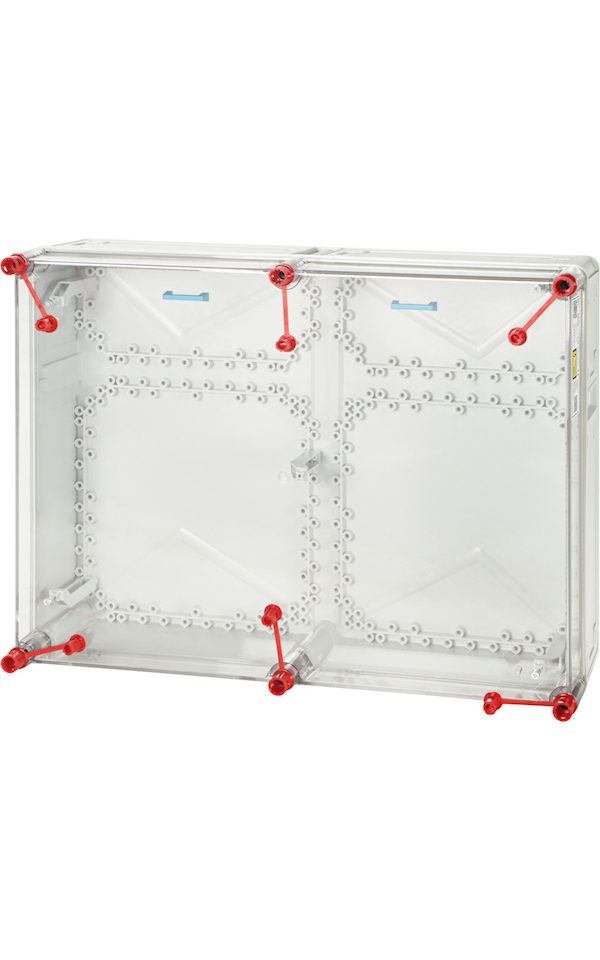 Hensel Mi 0600-CS üres szekrénymodul, 600 × 450 mm, átlátszó fedéllel és takarólappal